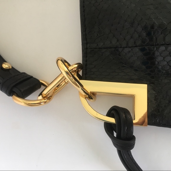 Carlisle Black Croc Real Leather Bag - Picture 13 of 16